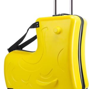 All-in-One Baby Travel Carrier & Ride-On Suitcase – Stroller Replacement with Safe Harness & Easy Pull Handle