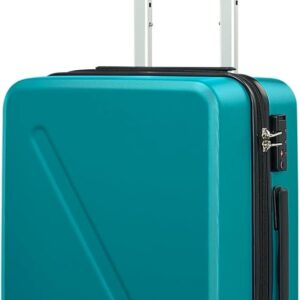Carry On Luggage 22x14x9 Airline Approved With Wheels 20 inch Carry On Bag Hard Case Luggage TSA Approved Carry On Suitcase Rolling Luggage For Women Men,Caribbean Blue