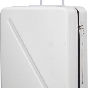 Checked Luggage, 24 Inch Suitcases With Wheels Hardshell, TSA Approved Luggage Medium Suitcase, Checked Bag Travel Luggage For Business And Shopping, Smoke White