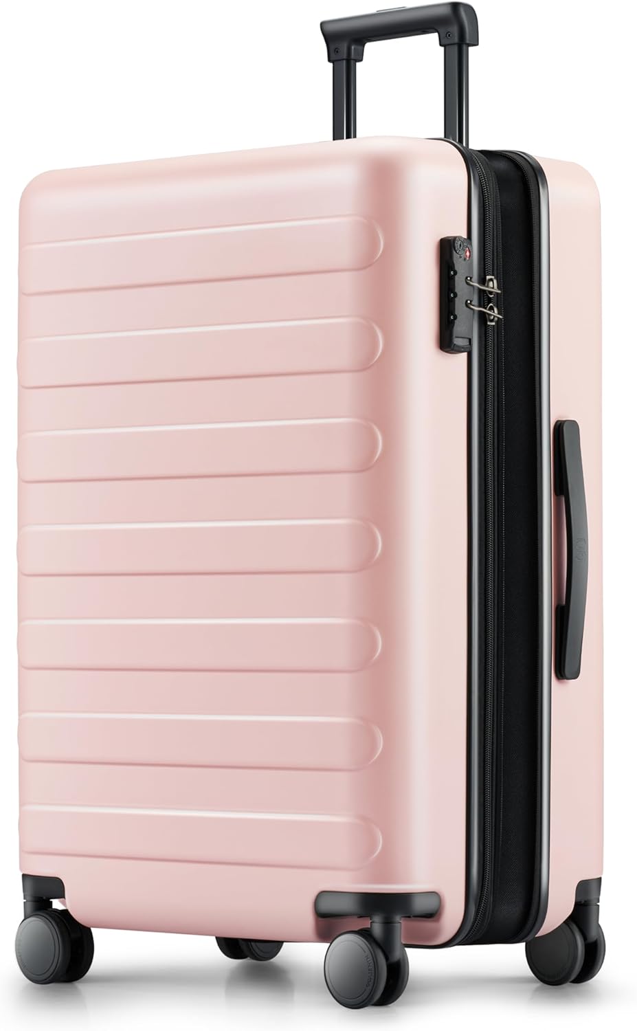 Large Checked Luggage 28 Inch, Checking In Luggage with Smooth Spinner Wheels, Expandable, Hard Shell PC Suitcase, Lightweight Travel Luggage, TSA Approved (Pink, )