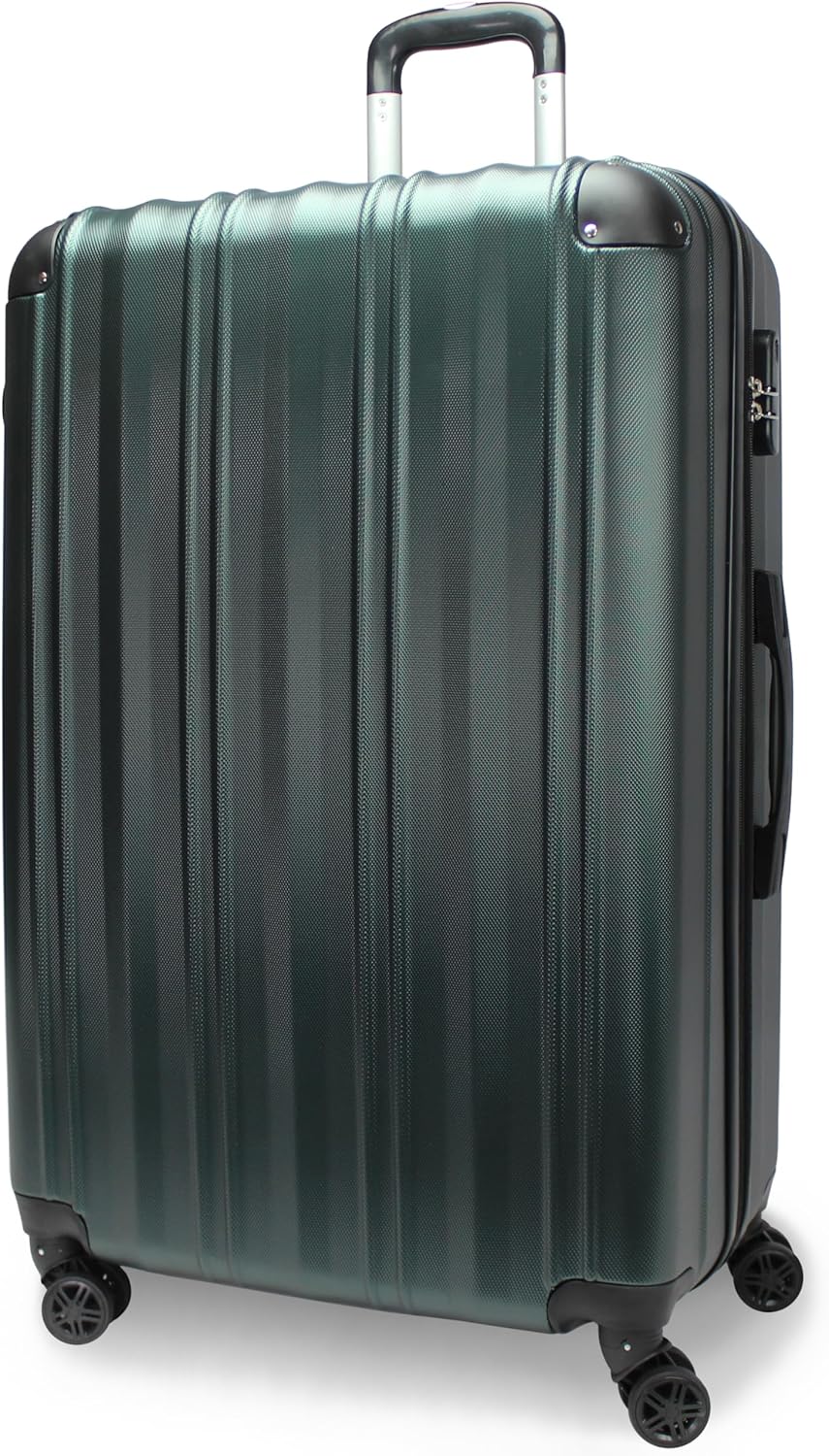 Hardside Lightweight Expandable Spinner Suitcase Luggage, British Green, 29-inch