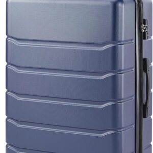 24 Inch Hardside Carry On Luggage, Suitcase with Double Spinner Wheels & , Hard Shell, Expandable Rolling Lightweight, Blue
