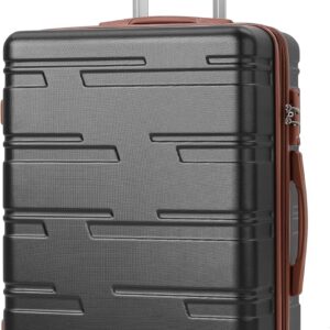 24in Hardside Carry On Luggage With Spinner Wheels, Suitcase Hardshell Expandable, Lightweight Luggage With